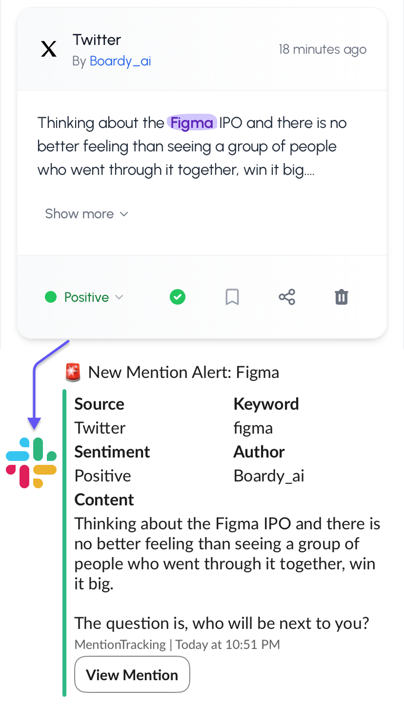 Comment notification preview