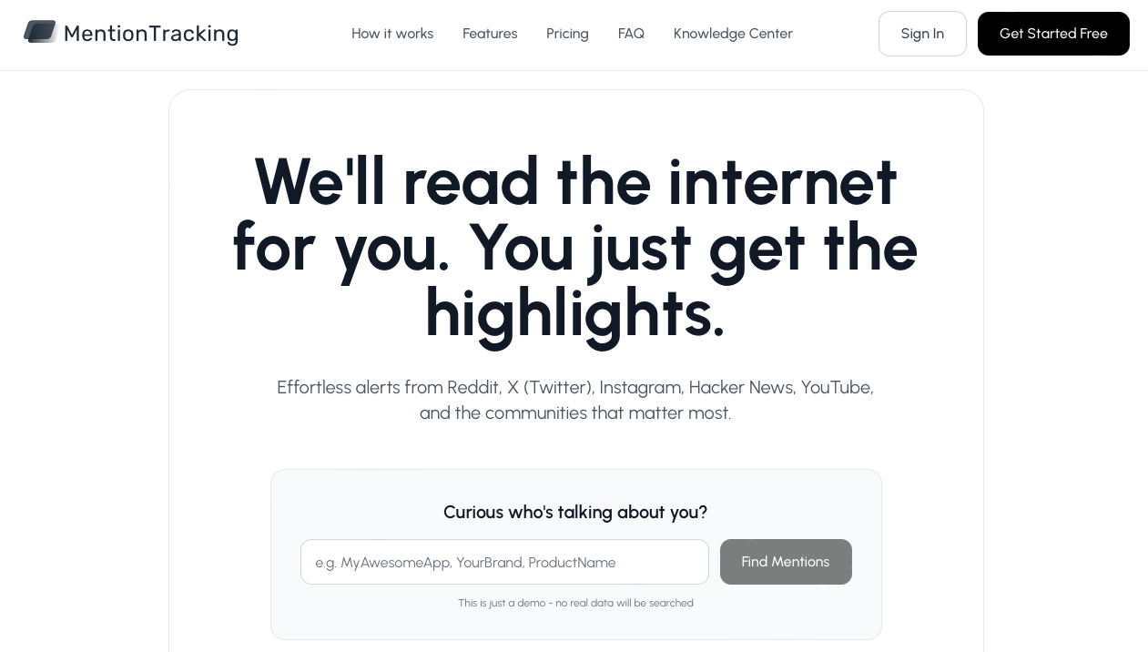 MentionTracking Platform